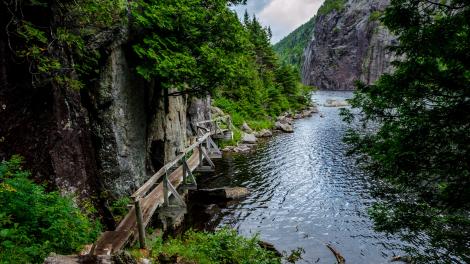 The Avalanche Lake Trail in the High Peaks Wilderness area