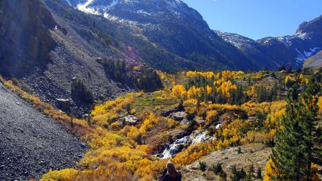Fall foliage at Lundy Falls