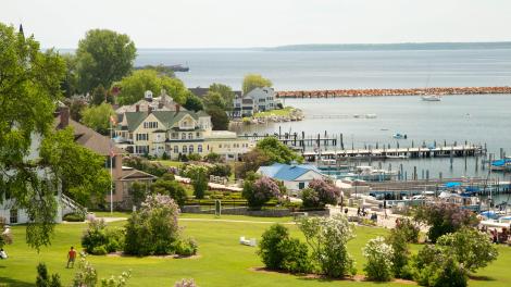 Views of the Straits of Mackinac from Mackinac Island, Michigan