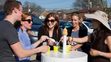 Dégustation de crème anglaise au Ted Drewes à St. Louis