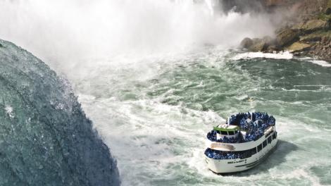 Maid of the Mist ferry at Niagara Falls. 