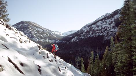 Max Lowe mountain climbing in Montana