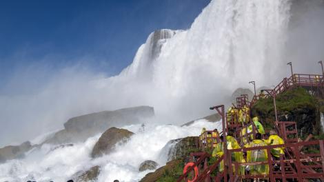 纽约州尼亚加拉瀑布城尼亚加拉大瀑布州立公园雷鸣般的瀑美景布