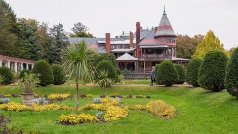 纽约卡南代瓜风景如画的 Sonnenberg Gardens 花园与 Mansion State Historic Park 公园