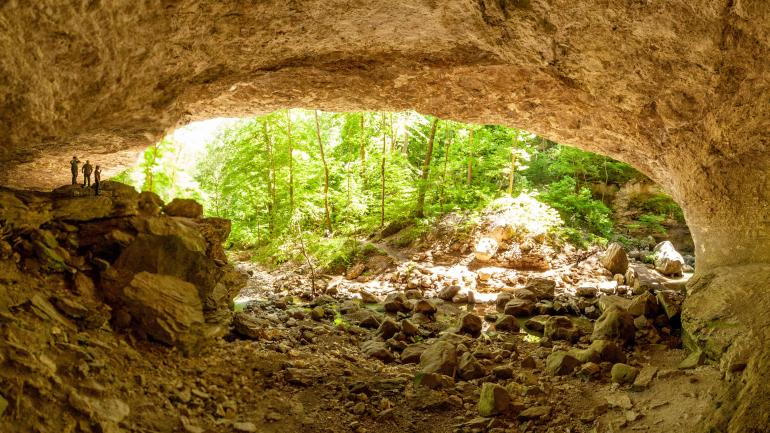 阿肯色州牛顿县迷失山谷步道途中的科布洞