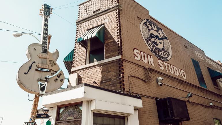 田纳西州孟菲斯著名录音室太阳工作室的外观
