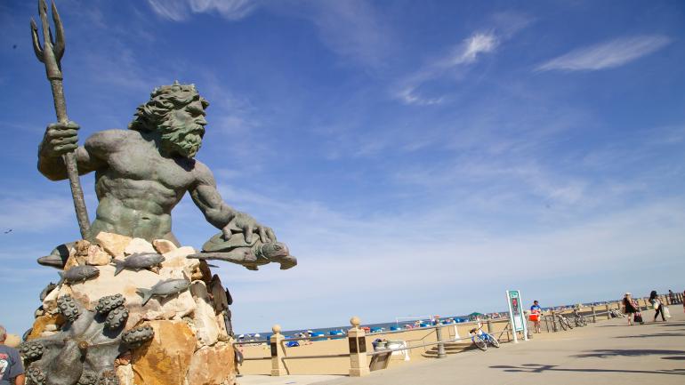 Estatua King Neptune en Virginia Beach, Virginia