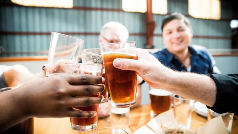 Toasting with a craft beer in the San Francisco Bay area
