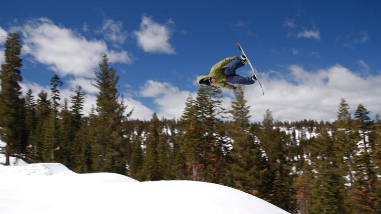 Sierra-at-Tahoe’s terrain parks, perfect for snowboarding 
