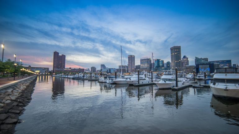 巴爾的摩內港日落風光