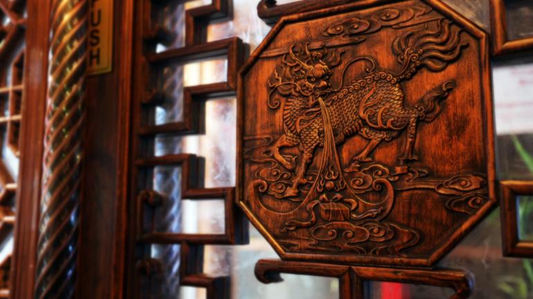 中国餐馆内的华丽装饰 中国餐馆内的华丽装饰