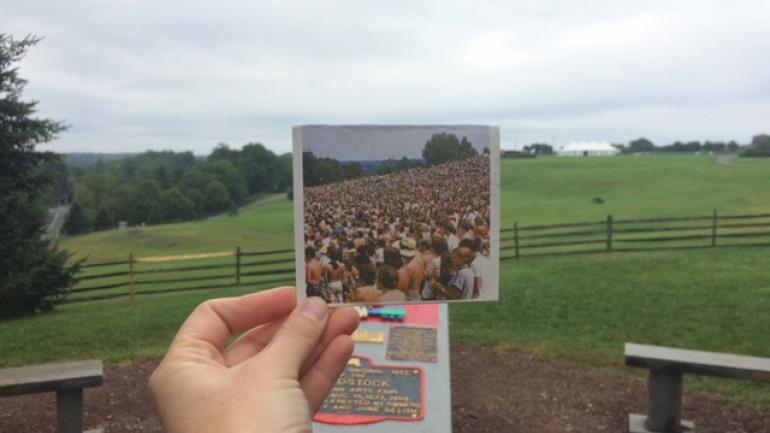 俯瞰伍德斯托克音乐节发生的地方，现在已列入《国家史迹名录》
