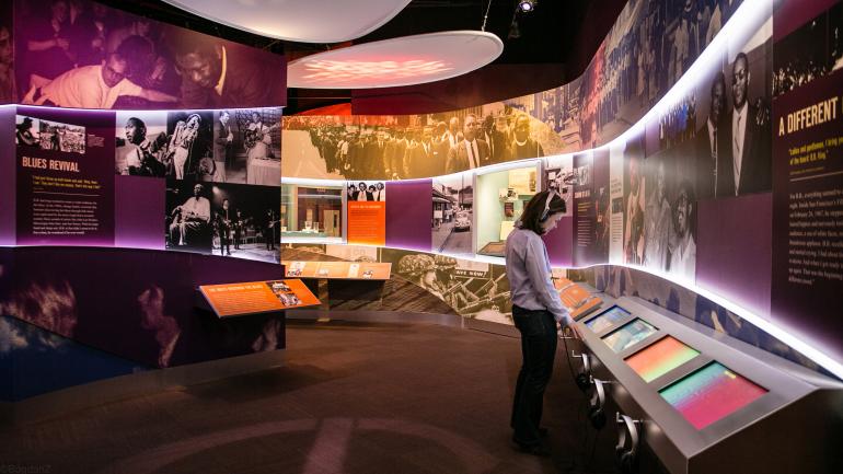 Exhibit at the B.B. King Museum and Delta Interpretive Center in Indianola, Mississippi