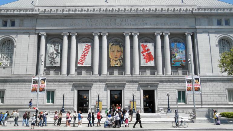 In front of the Asian Art Museum in San Francisco, California
