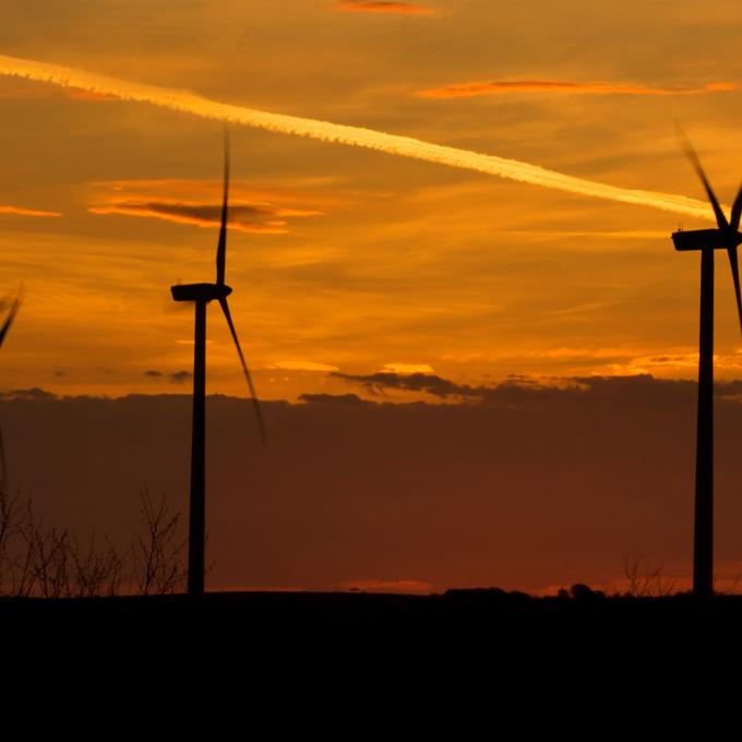 德州克莱德附近的风电场