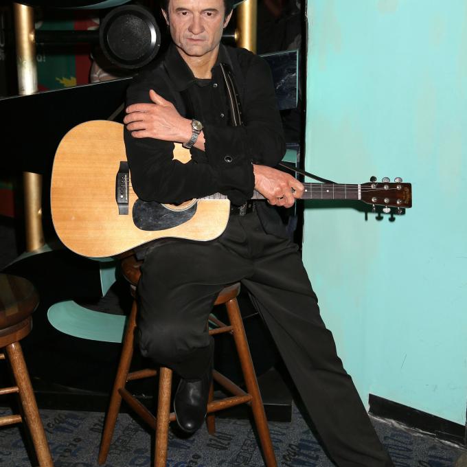 Wax figure of Johnny Cash