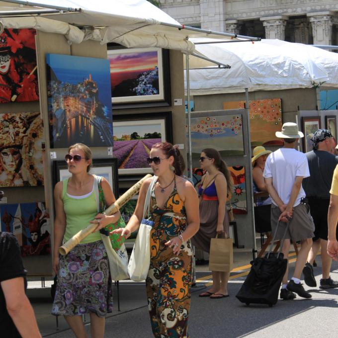 Outdoor galleries at the Ann Arbor Street Art Fair Outdoor galleries at the Ann Arbor Street Art Fair