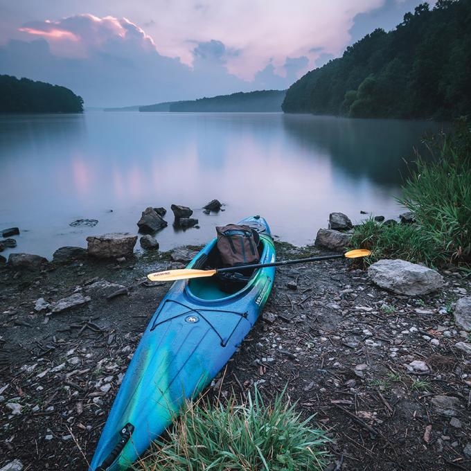 宾夕法尼亚州波特斯维尔 Moraine 州立公园的皮划艇