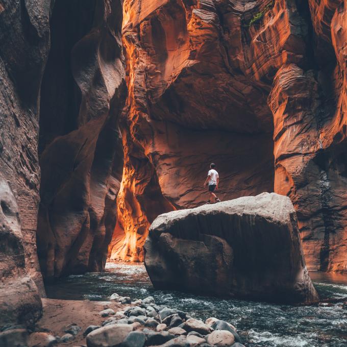 Admiring the sunset in Canyonlands National Park in Utah
