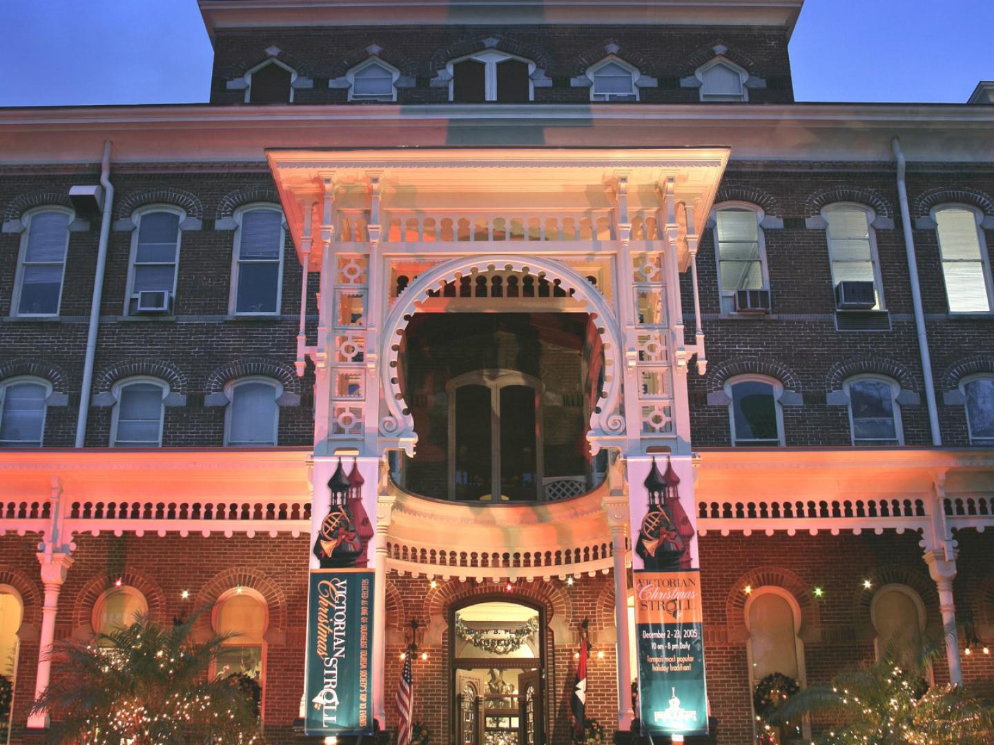 植物博物馆的维多利亚圣诞节漫游活动期间展示的维多利亚式建筑