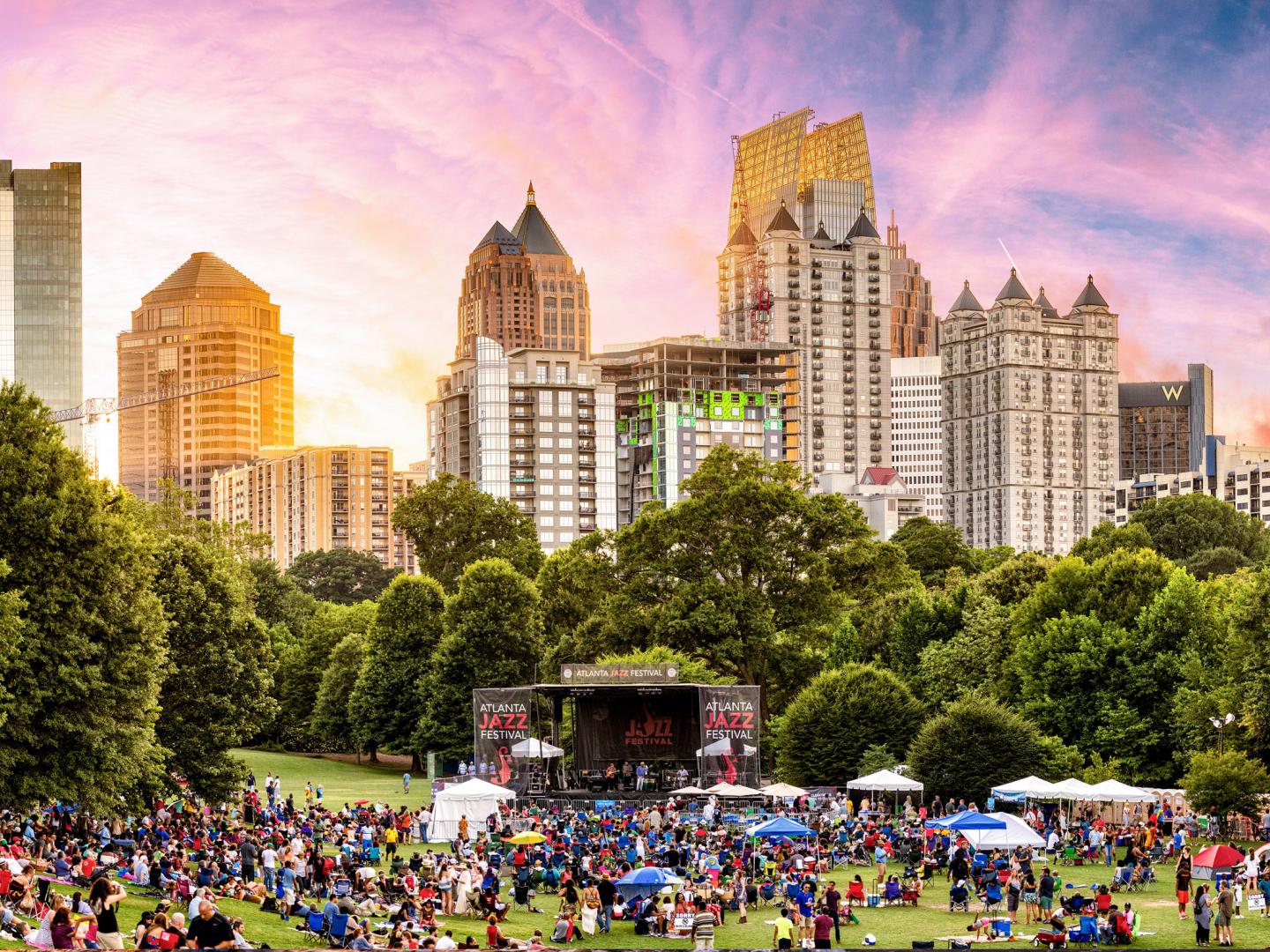 每年在皮德蒙特公园举行的亚特兰大爵士音乐节