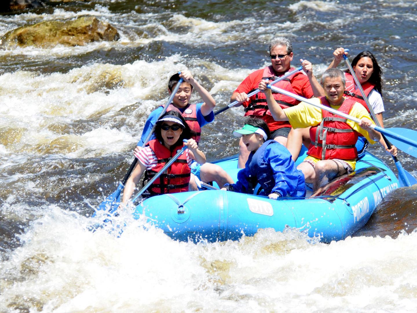 宾夕法尼亚州波科诺山的白水漂流