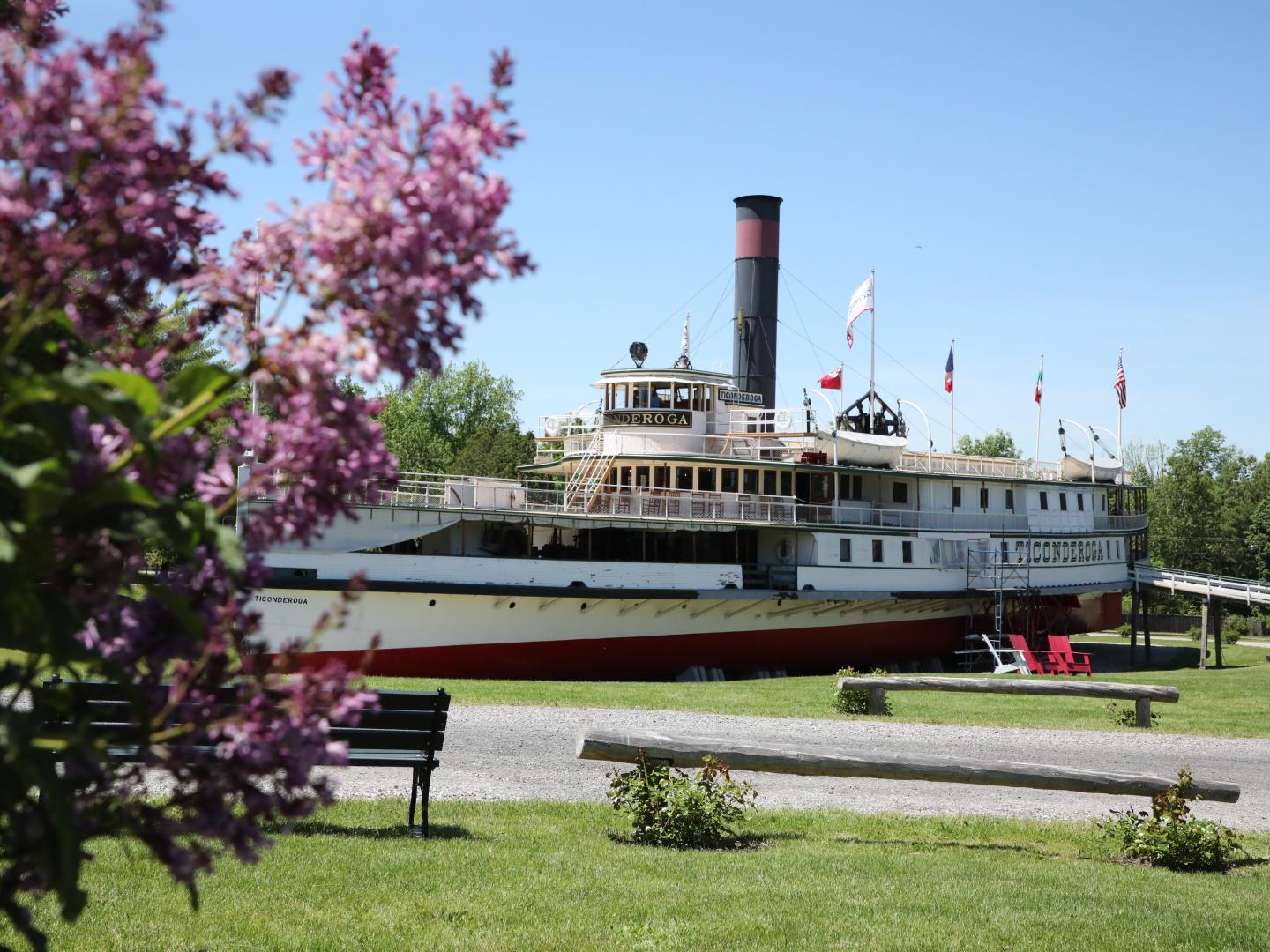 佛蒙特州谢尔本博物馆展出的 Steamboat Ticonderoga 蒸汽船