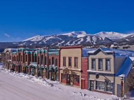A charming street in Breckenridge