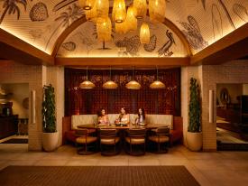 Friends dining at Lionfish restaurant in Delray Beach, Florida