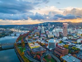 鳥瞰波特蘭與其週邊美景