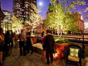 纽约市内某个屋顶上的景致