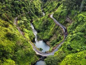 Aerial view of Hāna Highway