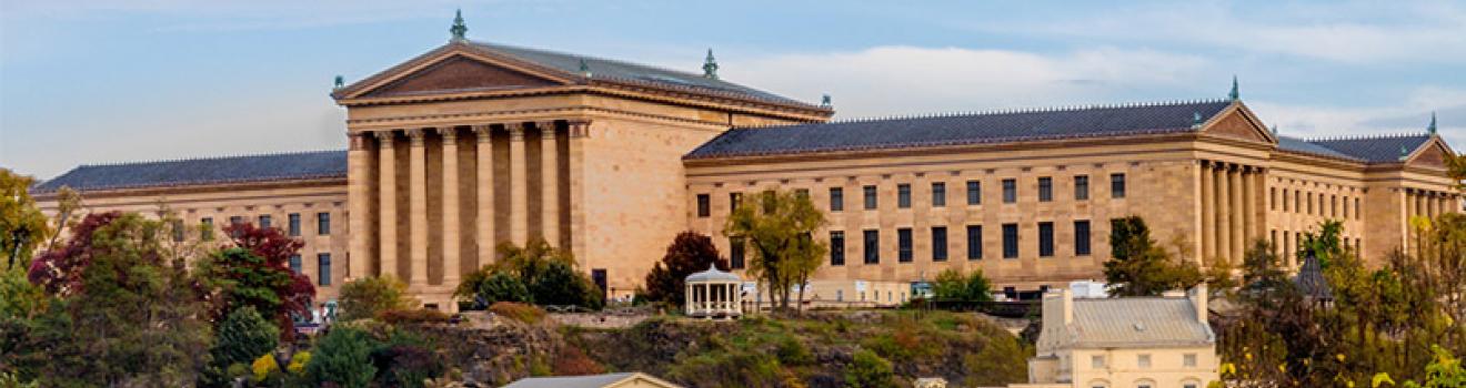 宾夕法尼亚州的费城艺术博物馆的景色