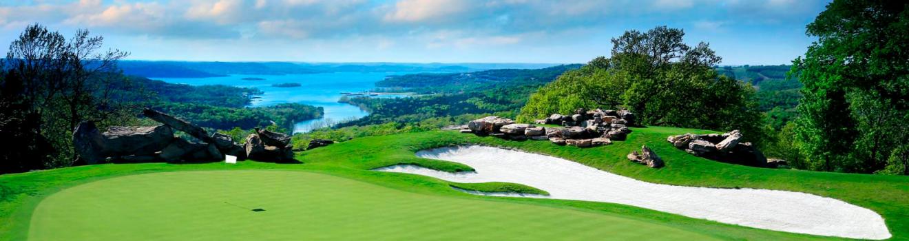 峭石之巅高尔夫球场泰布尔罗克湖碧水蓝天