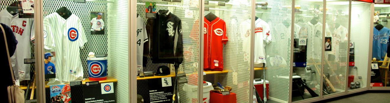 纽约州库珀斯敦国家棒球名人堂博物馆展览的制服 纽约州库珀斯敦国家棒球名人堂博物馆展览的制服
