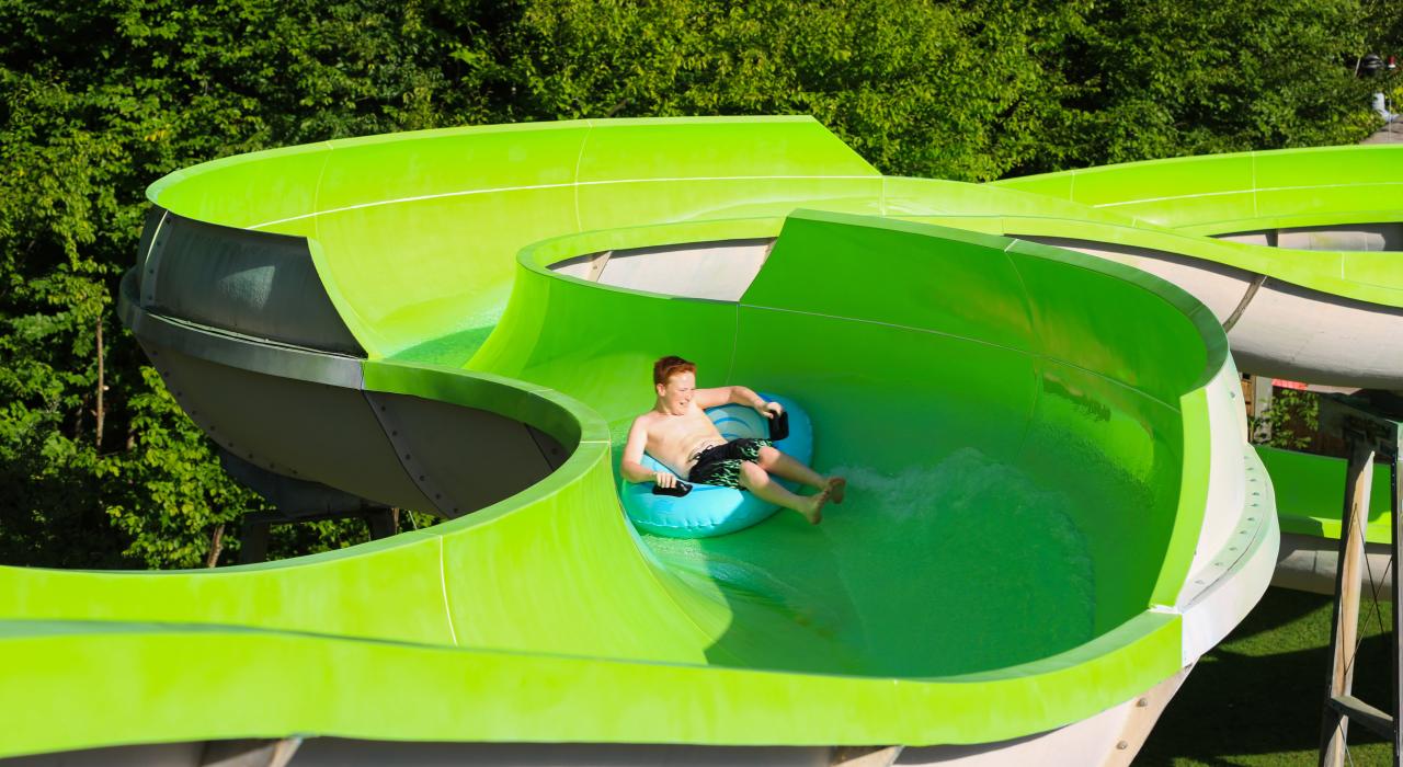 Water slide at Smugglers Notch Resort, Vermont