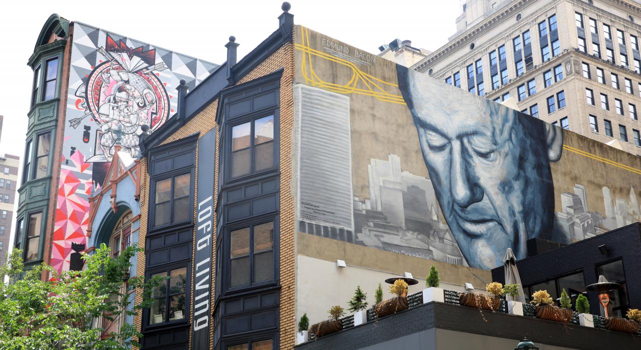 宾夕法尼亚州费城许多建筑的外立面布满了壁画