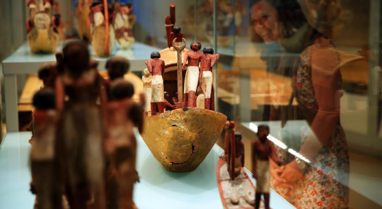 An exhibit at the Museum of Fine Arts in Boston, Massachusetts