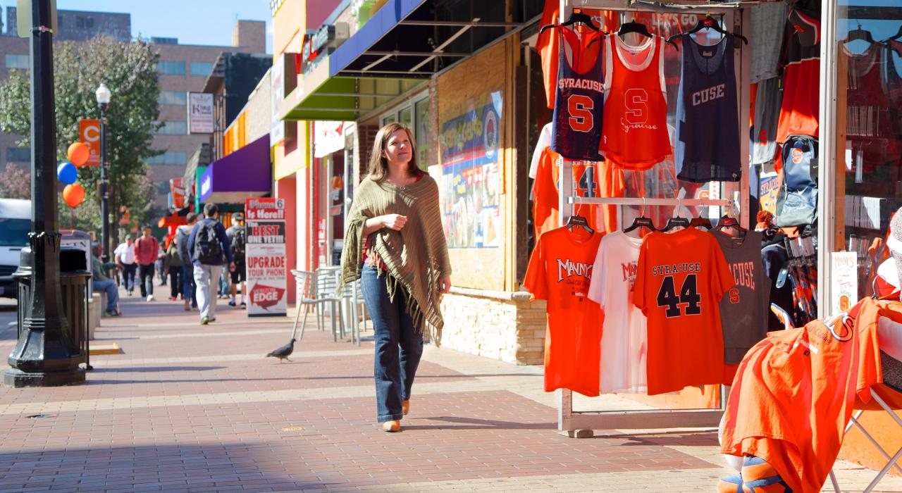 Shopping on University Hill in Syracuse, New York