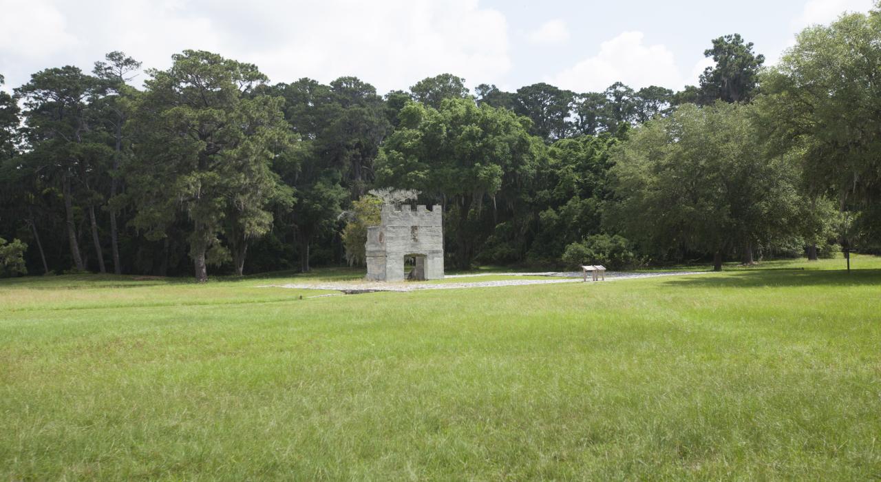 佐治亚州圣西蒙岛上源自 18 世纪的弗雷德里克要塞国家纪念地的一部分