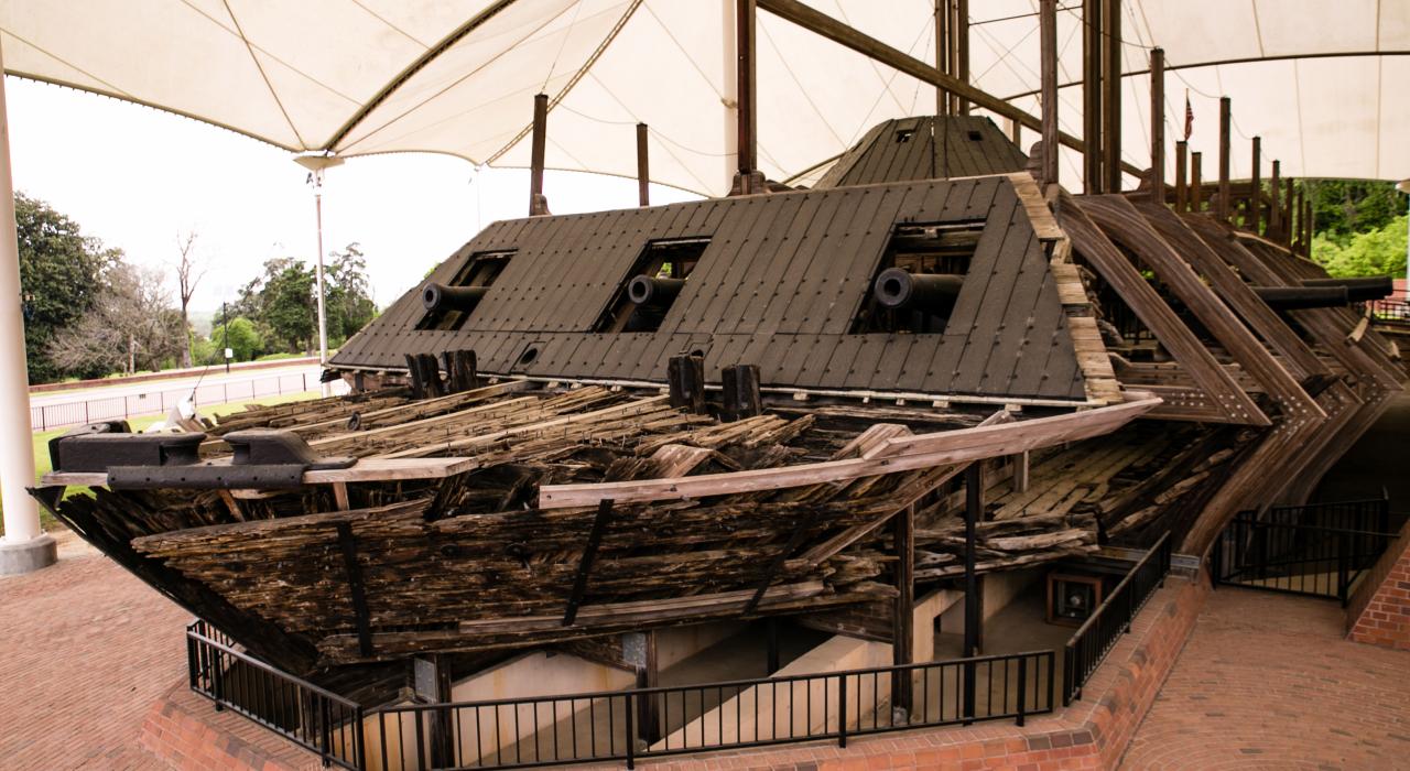 USS Cairo Gunboat and Museum in Vicksburg National Military Park, Mississippi