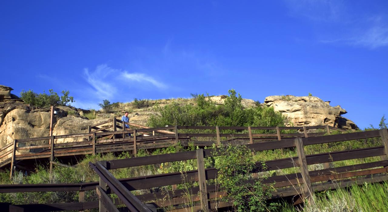 Pasarela en un parque de Billings, Montana