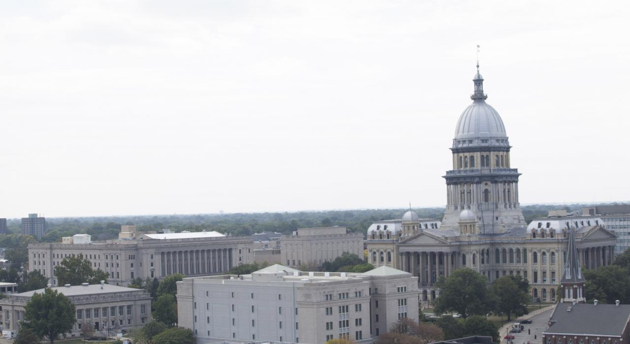 伊利诺伊州斯普林菲尔德天际线风景
