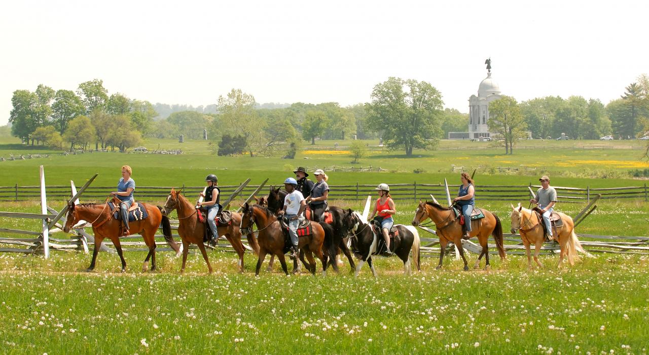 骑马游览葛底斯堡国家军事公园
