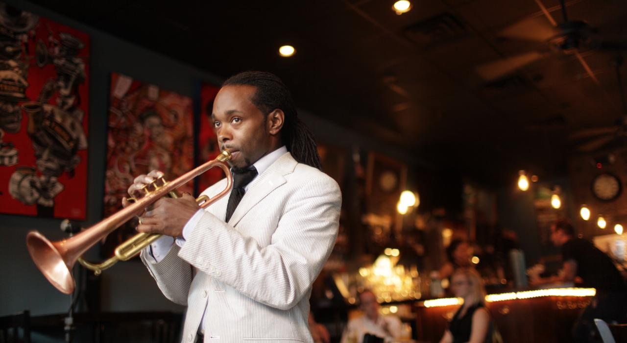 路易斯安那州紐奧良的爵士小號手