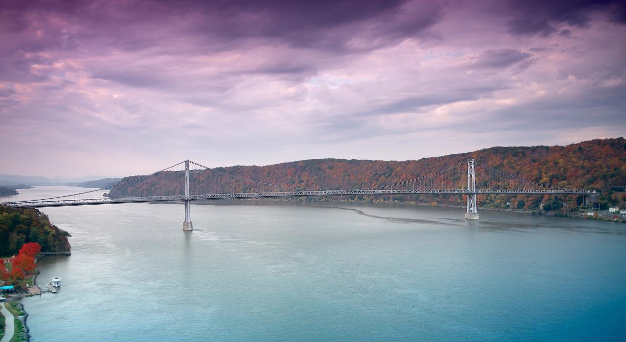 Die atemberaubende Poughkeepsie Bridge im Hudson Valley, New York