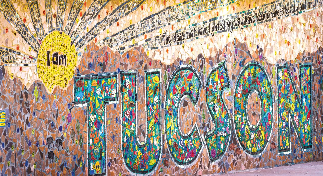 一幅五彩缤纷的壁画