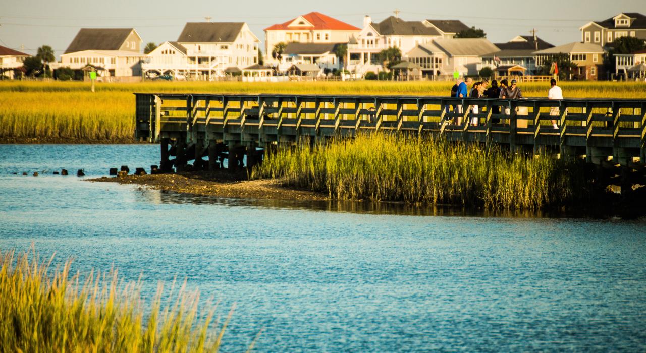 Landscape, Boardwalk, peaceful, pleasant
