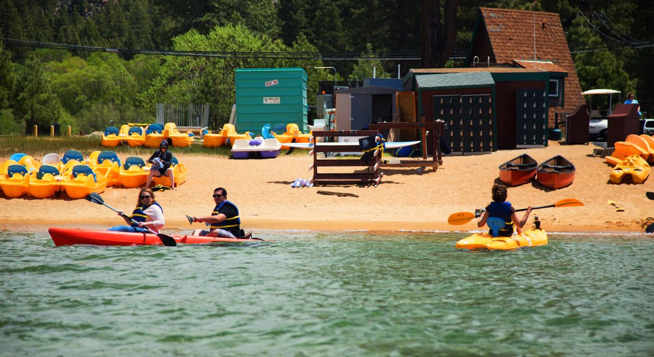 Canoeing and kayaking at Zephyr Cove, Nevada