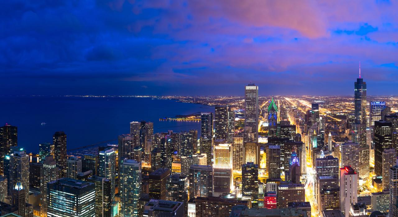 从观景台看到的夜景